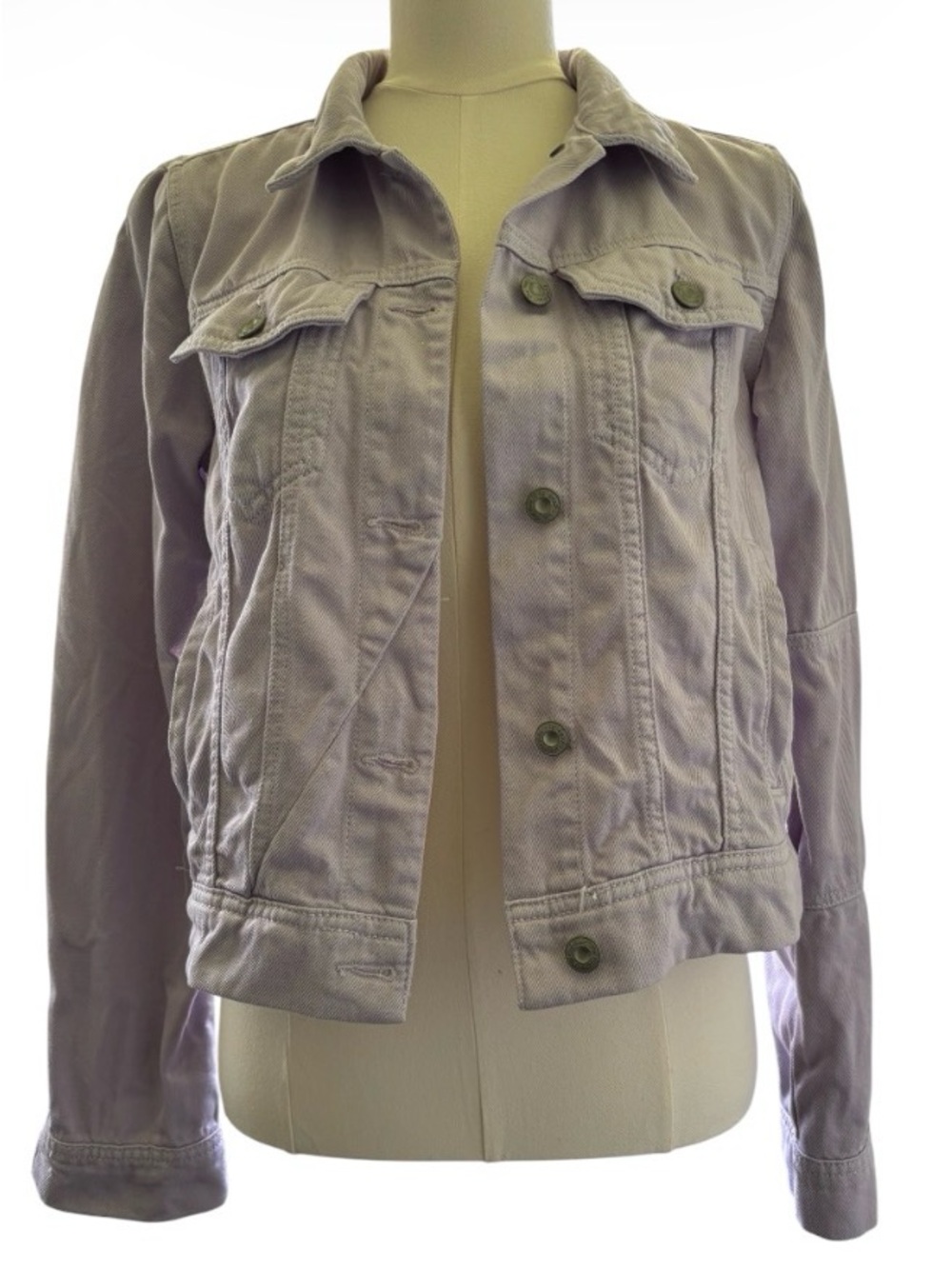 Free People Rumors Lavender Button-Up Denim Jacket Small SKU 26 - Picture 2 of 13